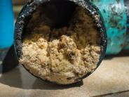 Pipe clogged with fat